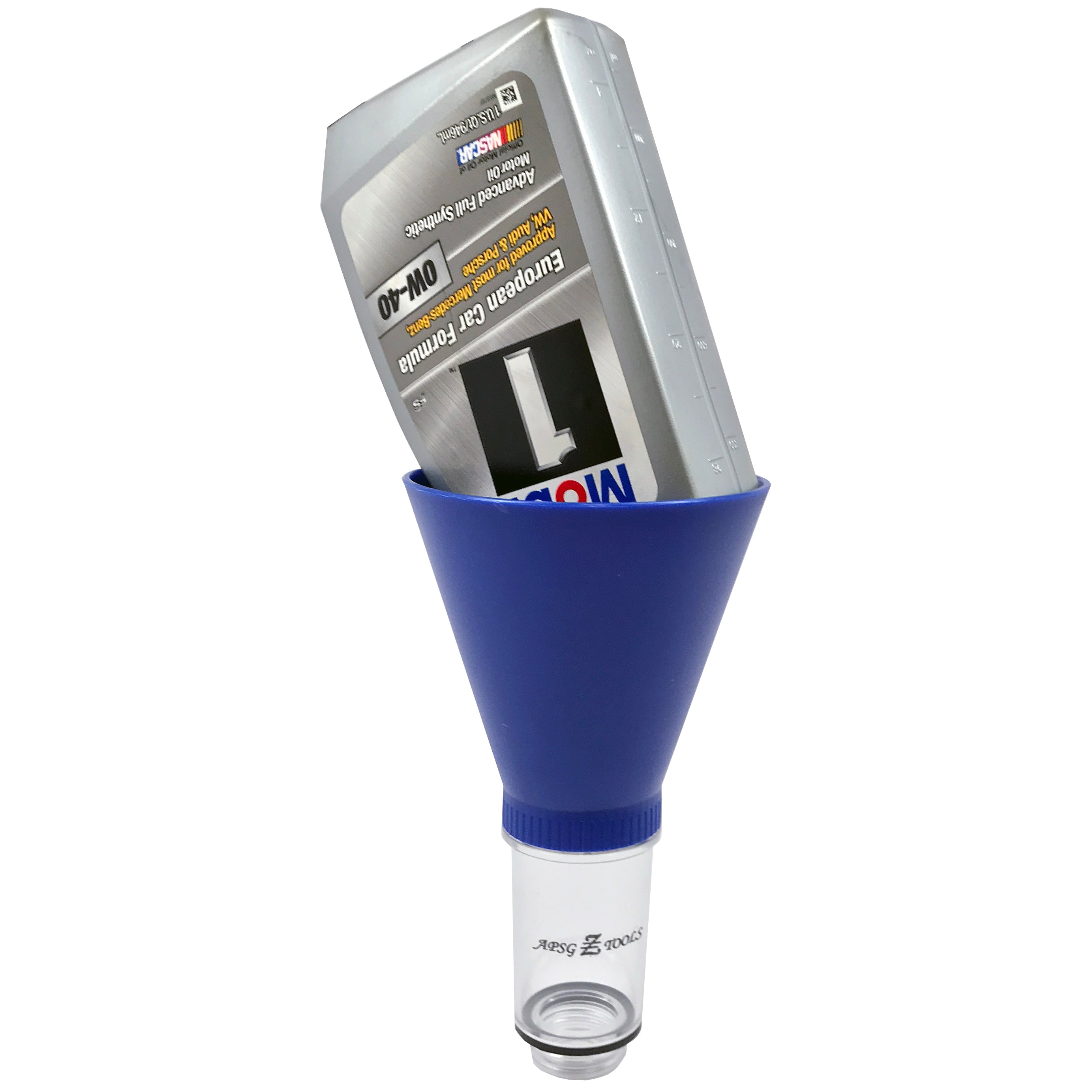 Locking Oil Funnel | Toyota Lexus Scion | No-Spill Tool Screws Directly INTO Filler | Fast & Easy Oil Change/Fill with No Mess!